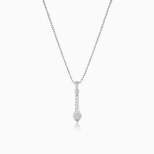 Silver Hanuman Gada Pendant with Box Chain For Him